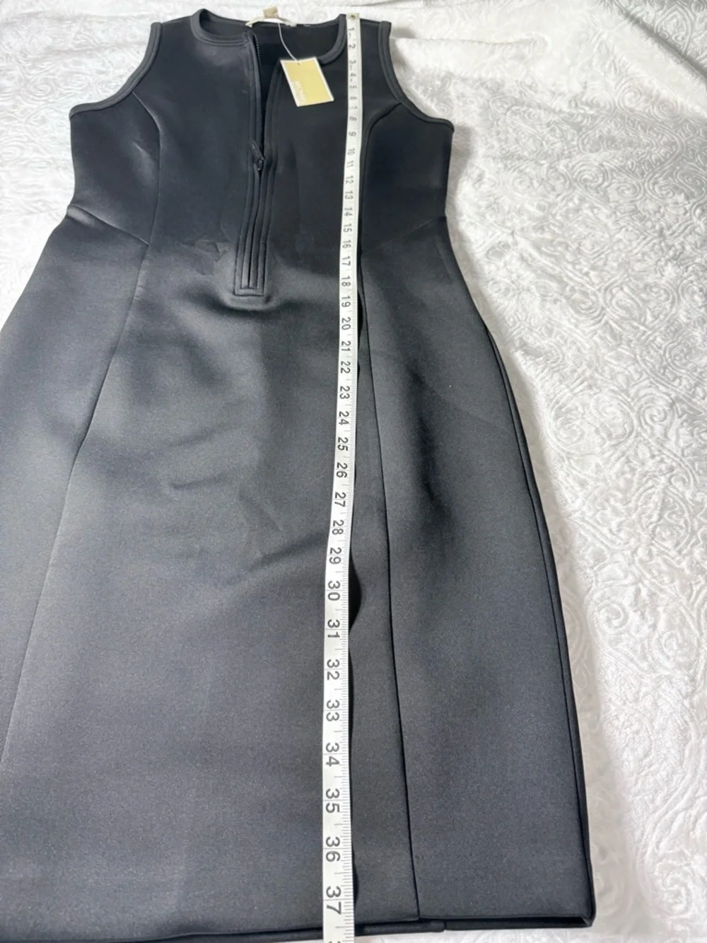 Michael Kors Black Sleeveless Sheath Dress Zip Front Size 6 NWT